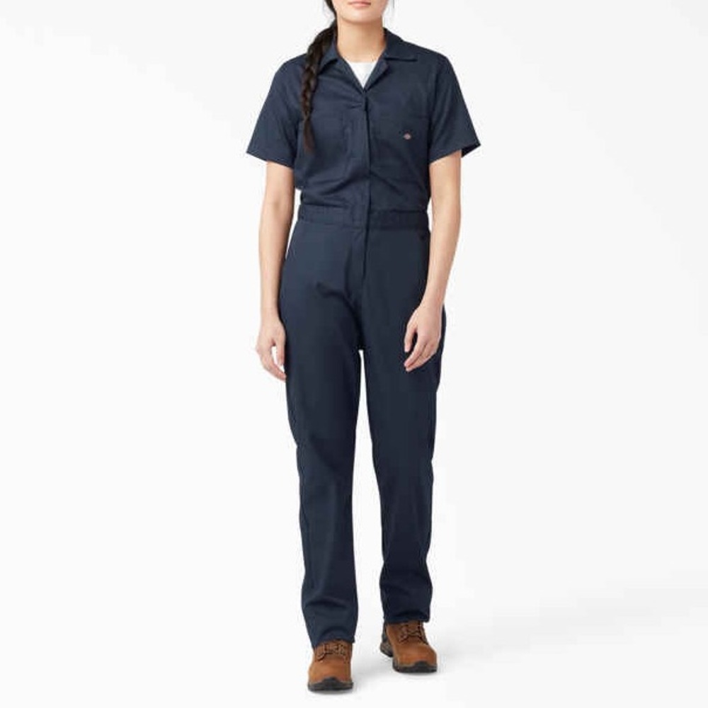 Dickies Blue Utility Jumpsuit with Short Sleeves